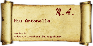 Miu Antonella névjegykártya